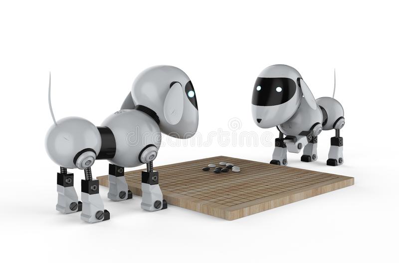 dog-robot-play-go-machine-learning-concept-d-rendering-two-robots-143470505